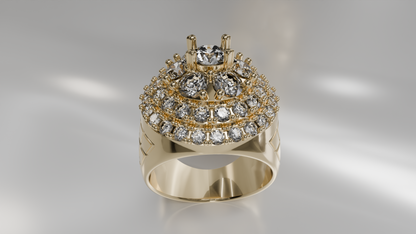 Tiered Diamond Statement Ring