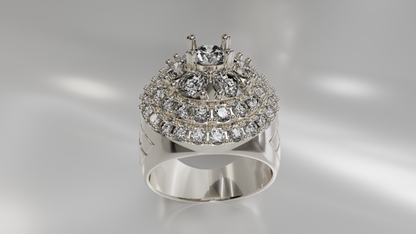 Tiered Diamond Statement Ring