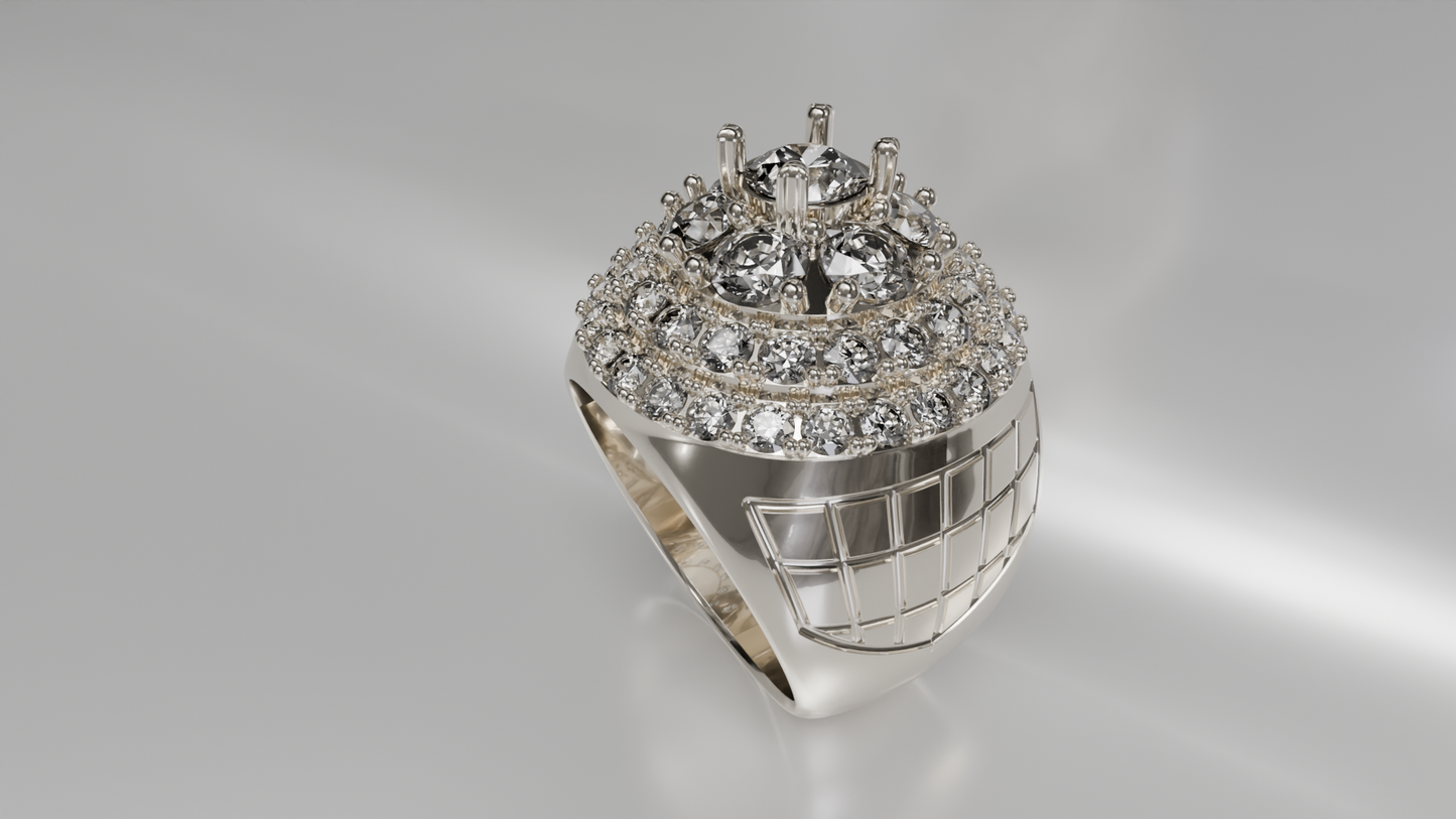 Tiered Diamond Statement Ring