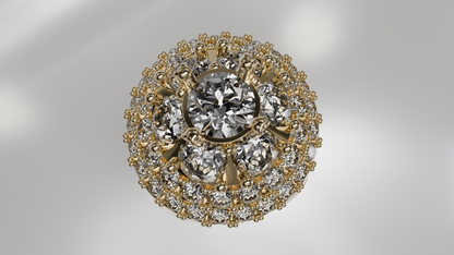 Tiered Diamond Statement Ring