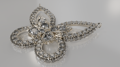 Diamond Butterfly Pendant Necklace