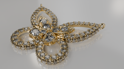 Diamond Butterfly Pendant Necklace