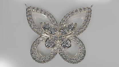 Diamond Butterfly Pendant Necklace