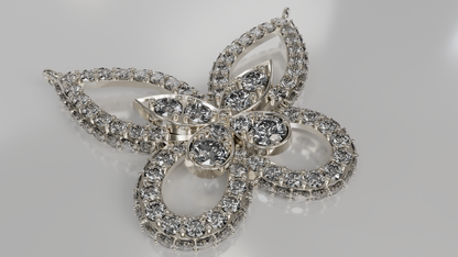 Diamond Butterfly Pendant Necklace