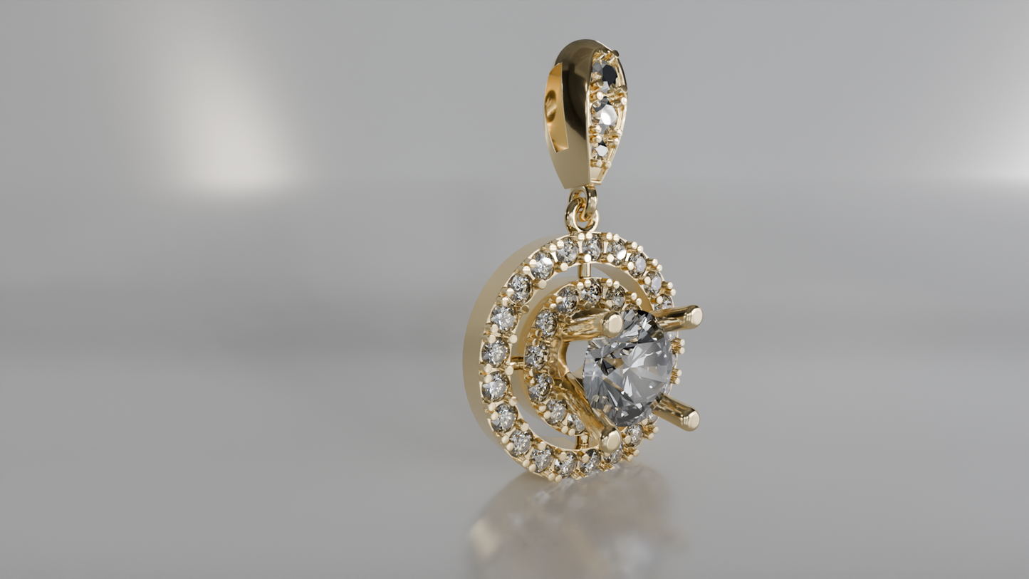 Radiant Orbit Diamond Pendant