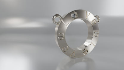 Love Token: Diamond Accent "LOVE" Ring Pendant