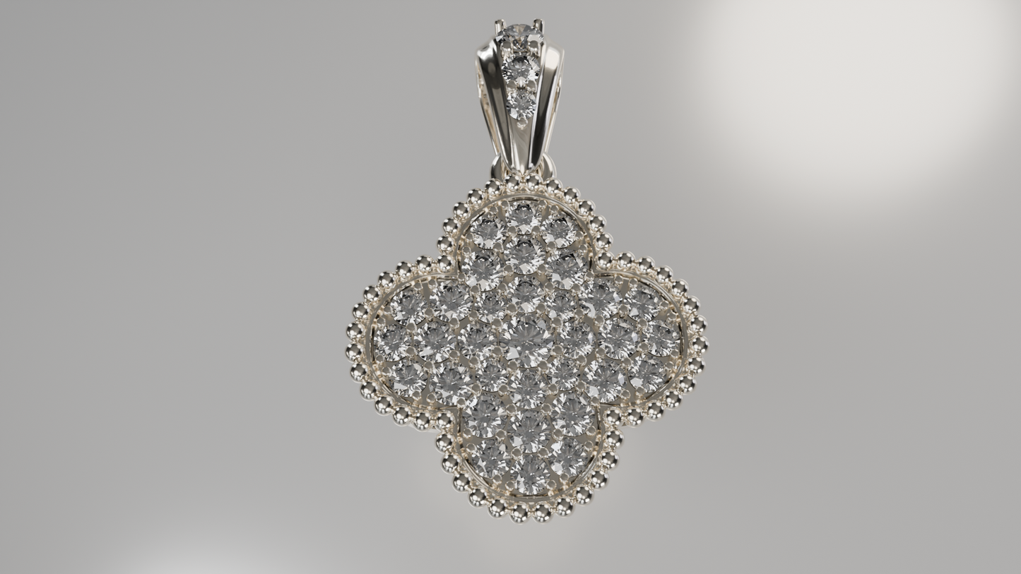 Lucky in Love: Diamond Clover Pendant