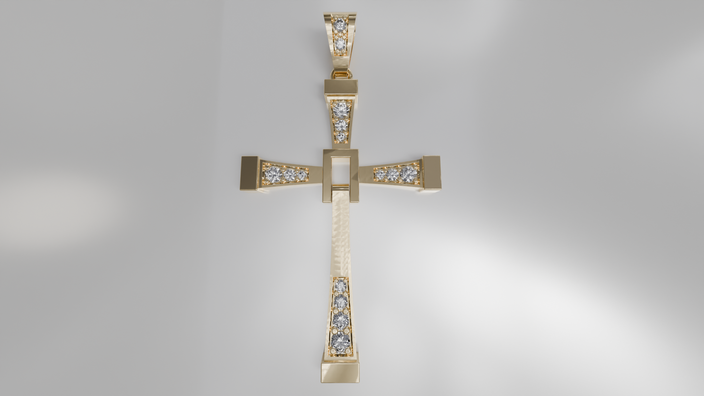 Luxury Cross Pendant with Diamond Accents