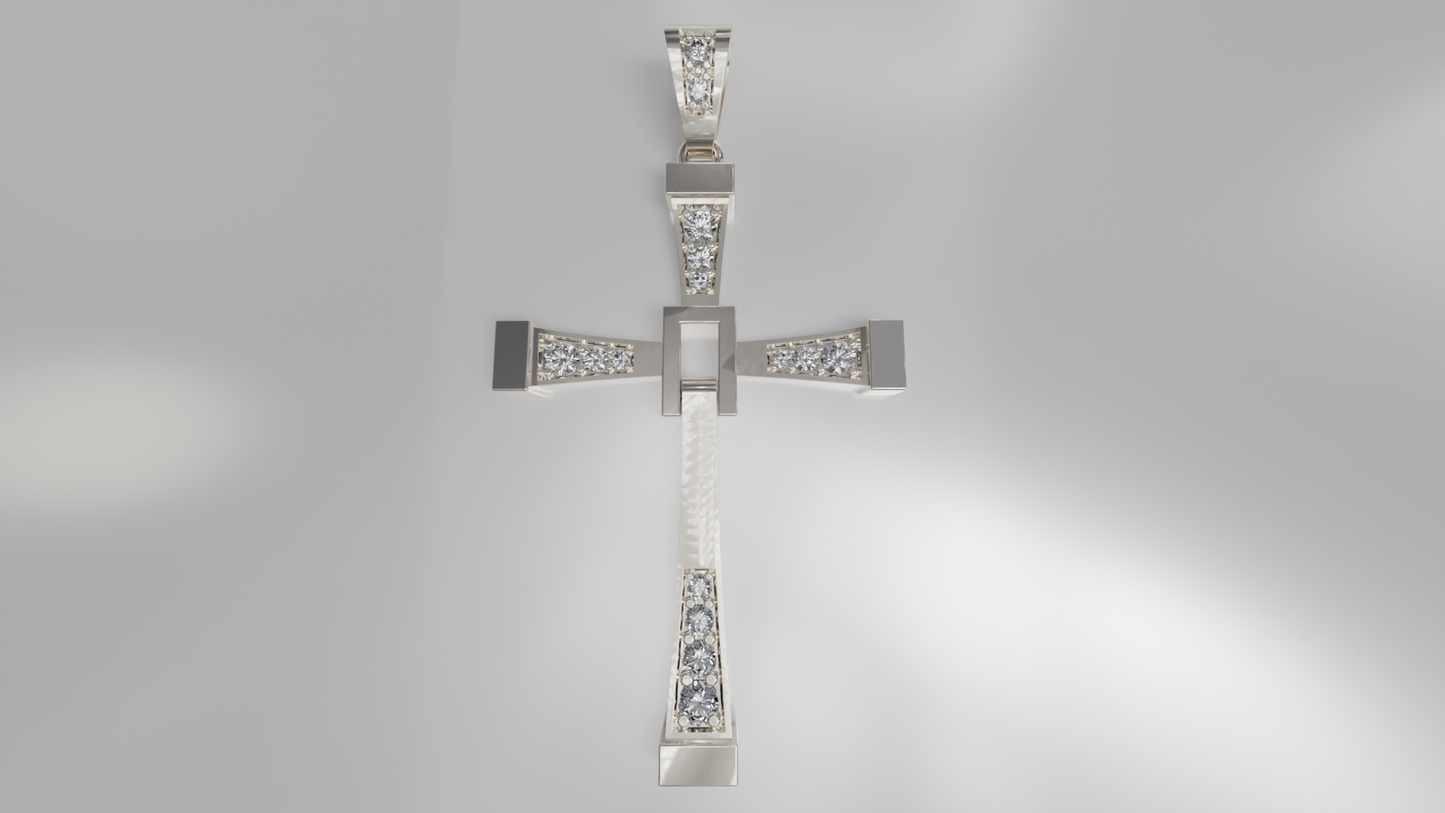 Luxury Cross Pendant with Diamond Accents