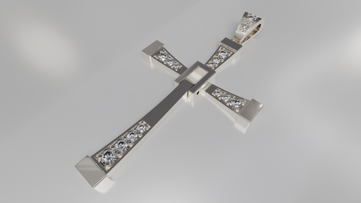Luxury Cross Pendant with Diamond Accents