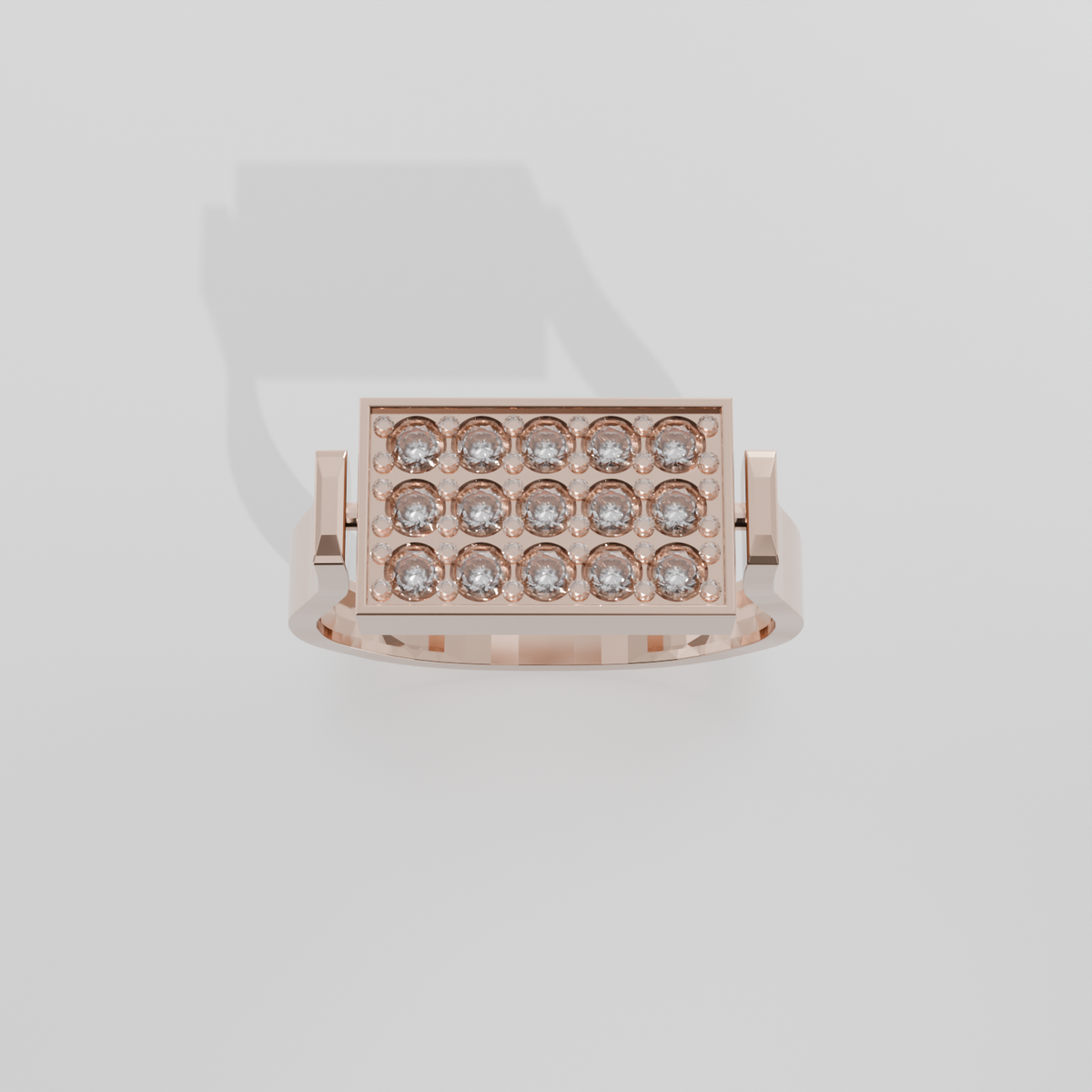Pavé Diamond Band Ring, rose hero