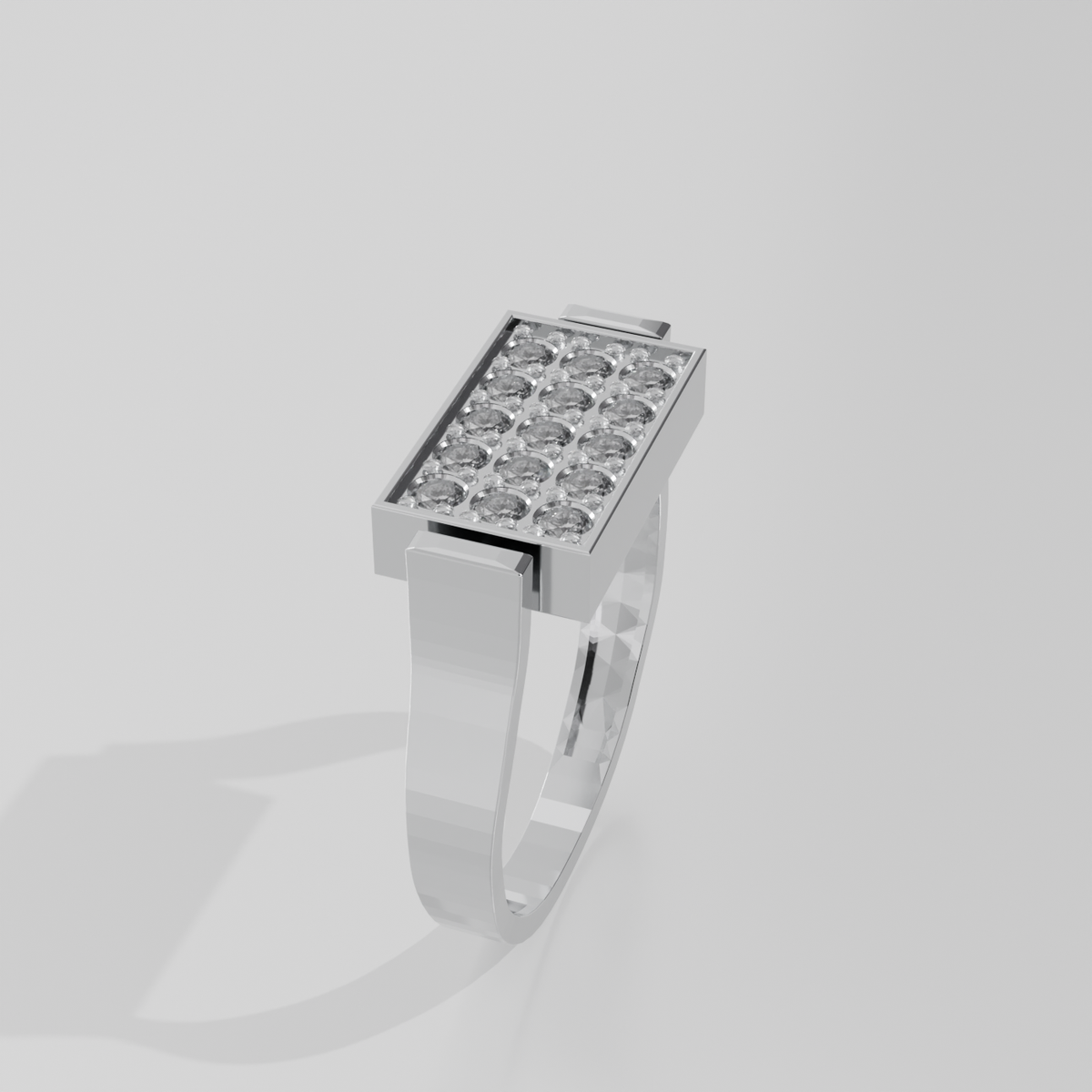 Pavé Diamond Band Ring, white left