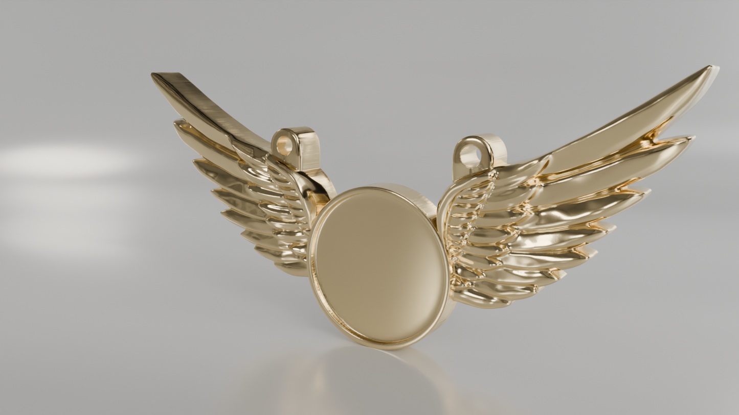Winged Memorial Pendant