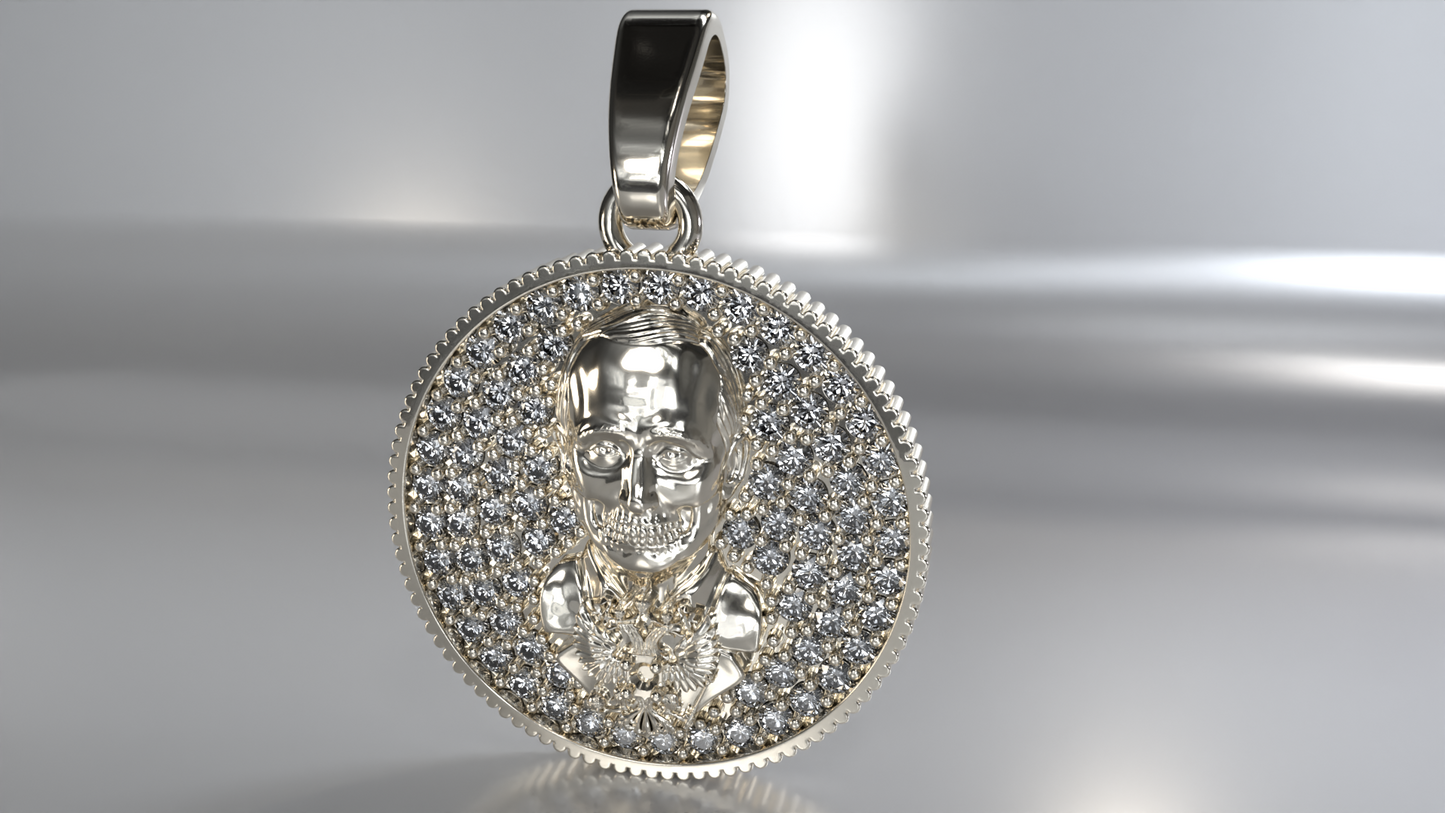 Memento Mori: Diamond-Encrusted Skull Pendant