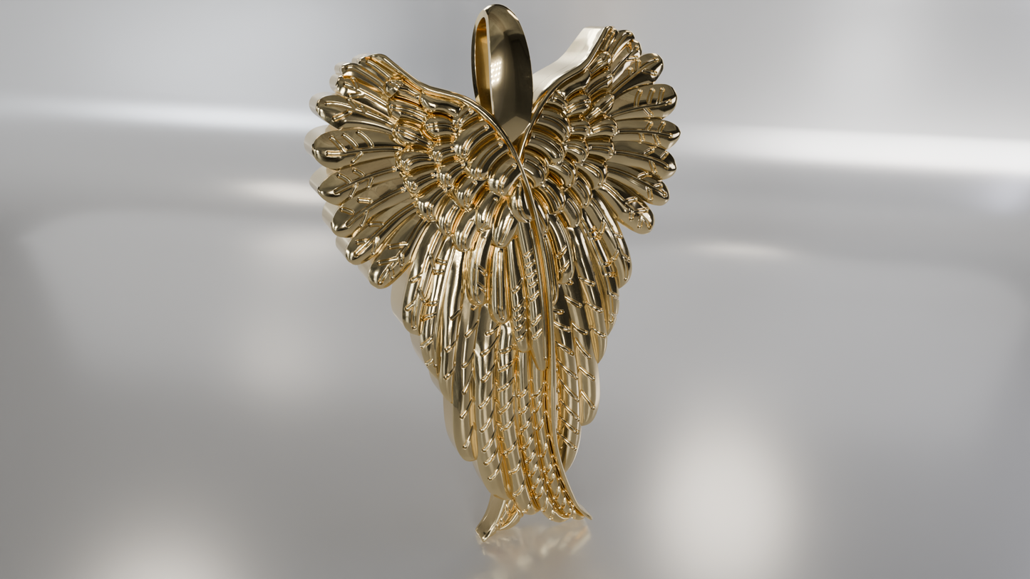 Double-Winged Heart Pendant