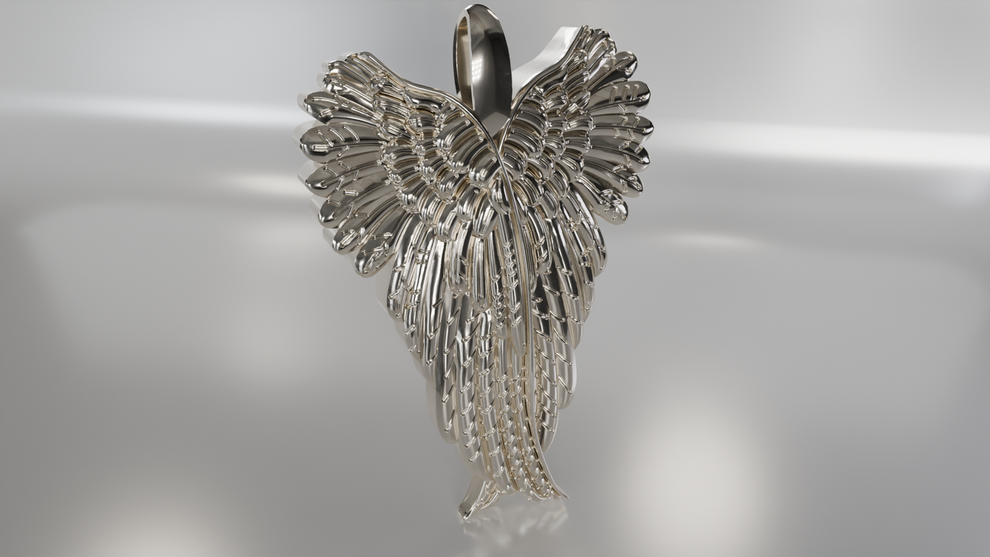 Double-Winged Heart Pendant