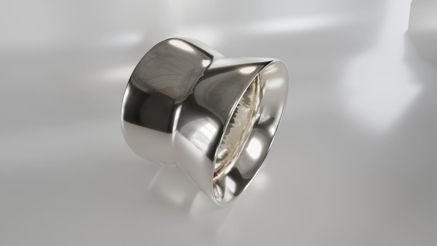 Sculptural Open Cuff Gauge Earring
