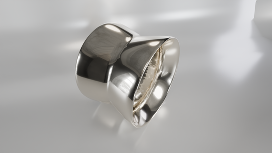 Sculptural Open Cuff Gauge Earring