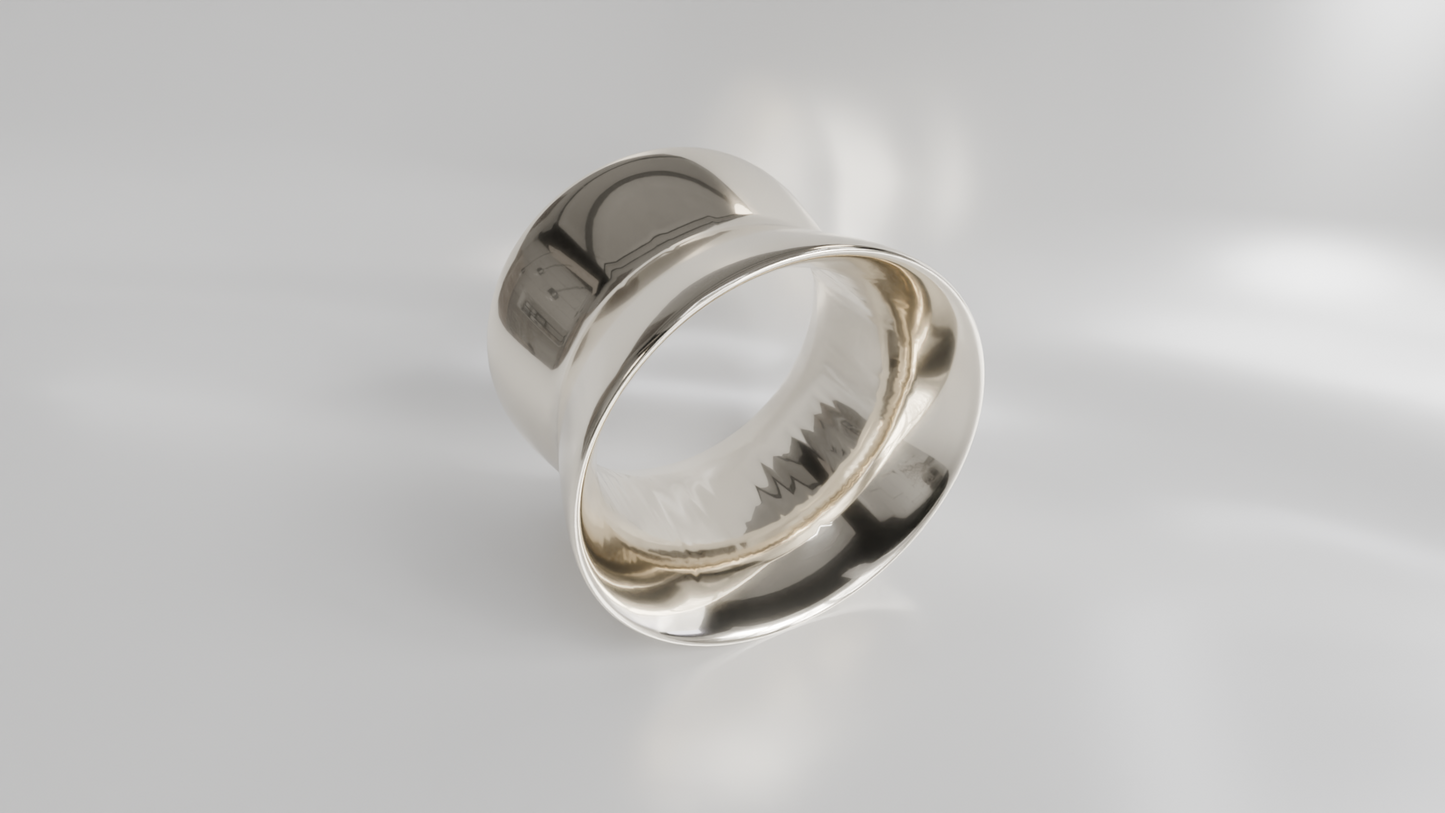 Sculptural Open Cuff Gauge Earring