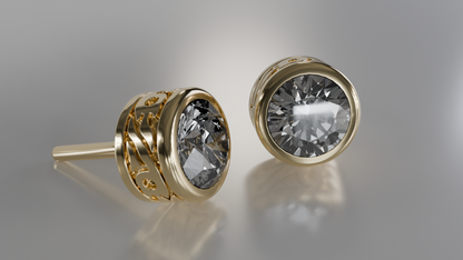 Astral Gaze: Men's Diamond Stud Earrings