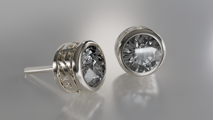 Astral Gaze: Men's Diamond Stud Earrings
