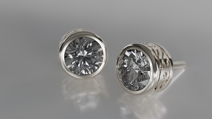 Astral Gaze: Men's Diamond Stud Earrings