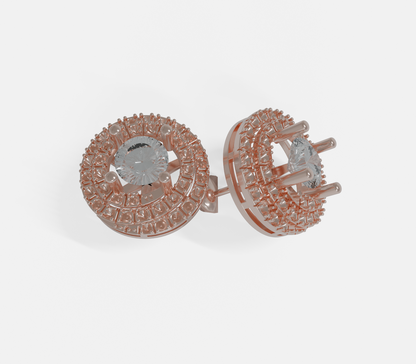 Gilded Halo earrings, rose gold