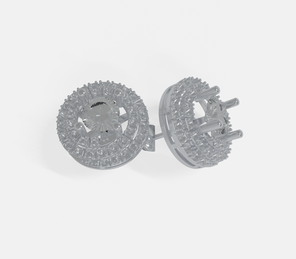 Gilded Halo earrings, white gold