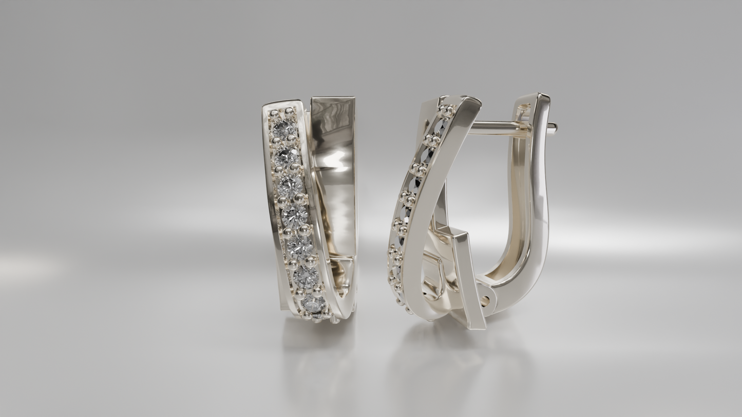 Diamond Huggie Earrings