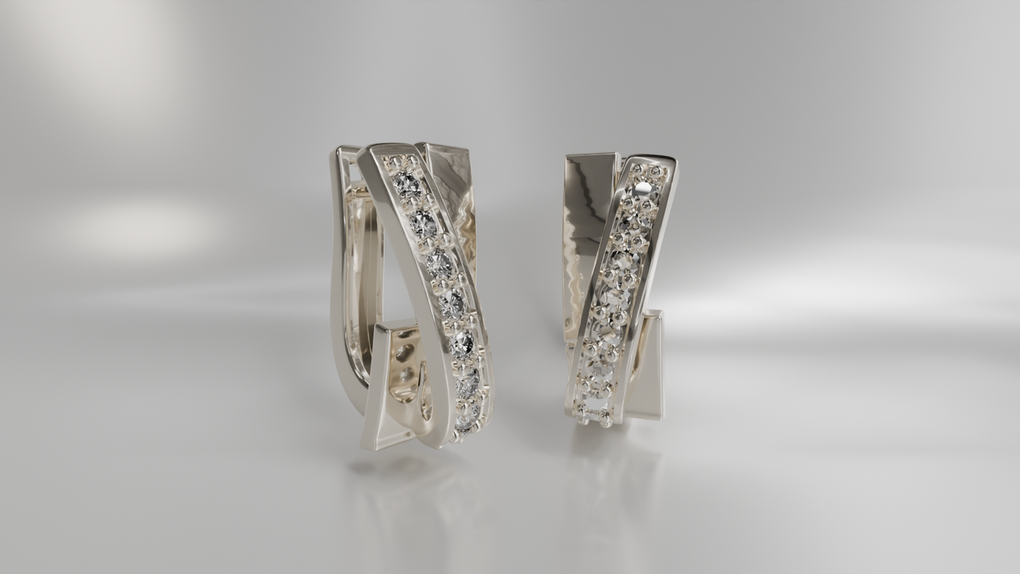 Diamond Huggie Earrings