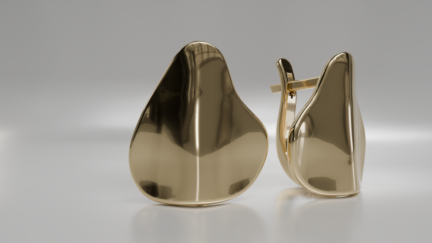 Modern Minimalist Sculptural Earrings