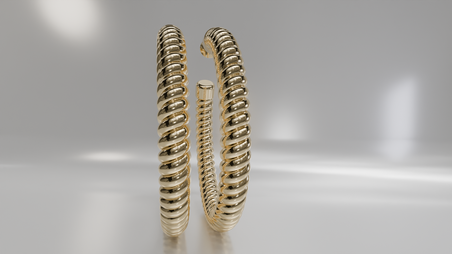 Twisted Rope Hoop Earrings