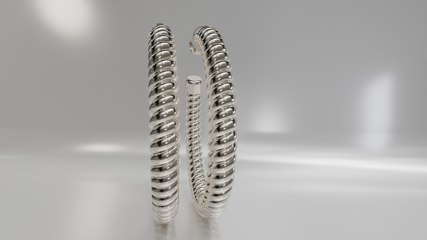 Twisted Rope Hoop Earrings
