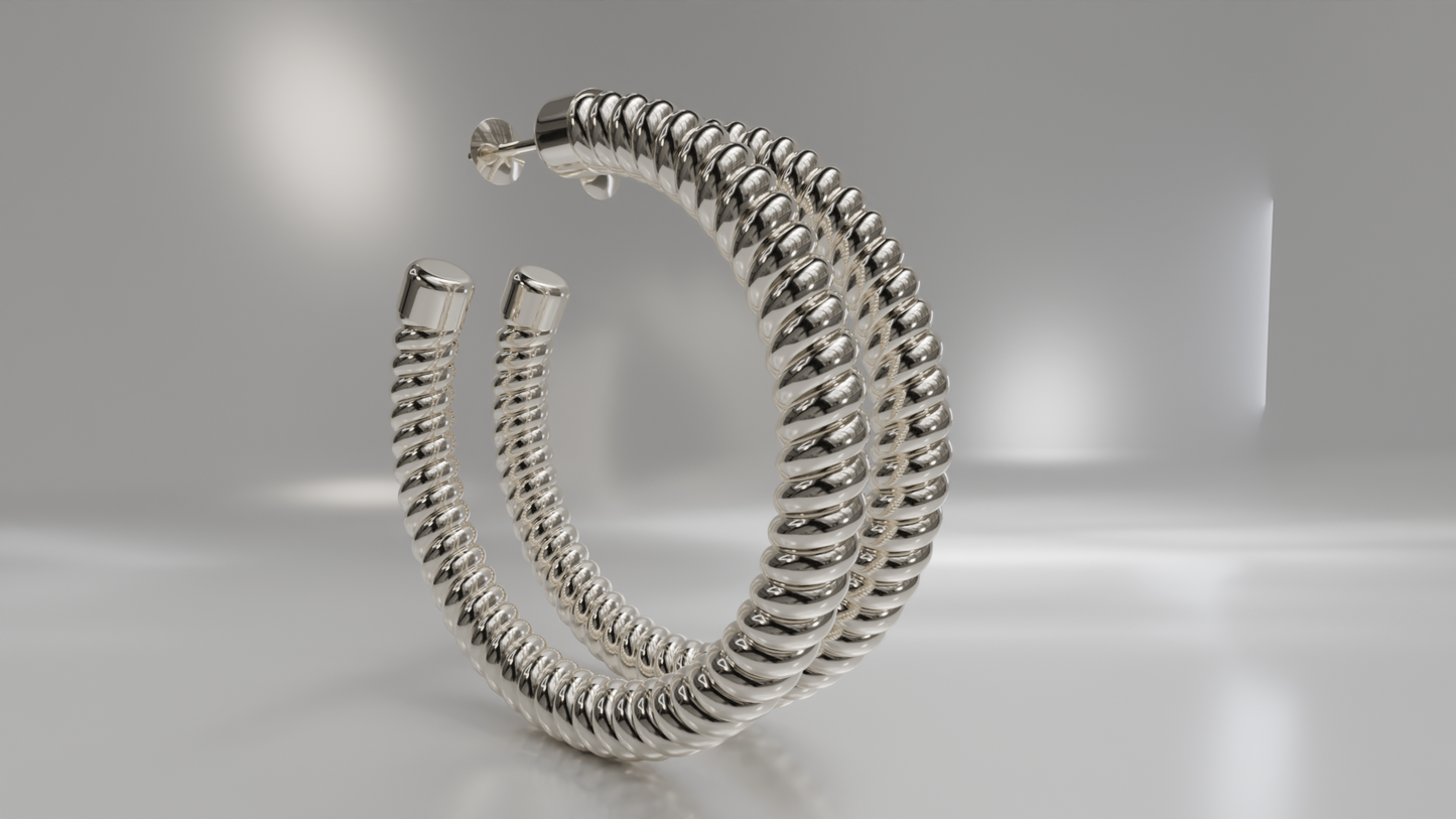 Twisted Rope Hoop Earrings