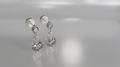 Celestial Cascade: Diamond Drop Earrings