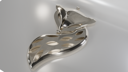 Sly Spirit: Geometric Fox Pendant