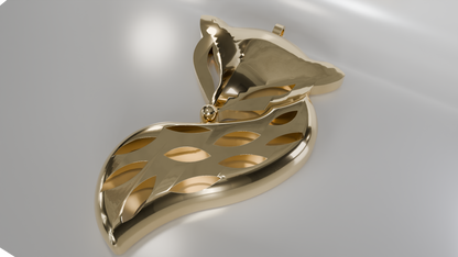 Sly Spirit: Geometric Fox Pendant