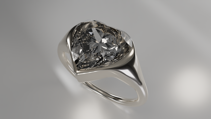 Heart's Desire: Heart-Shaped Diamond Solitaire Ring
