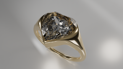 Heart's Desire: Heart-Shaped Diamond Solitaire Ring