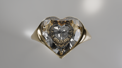 Heart's Desire: Heart-Shaped Diamond Solitaire Ring