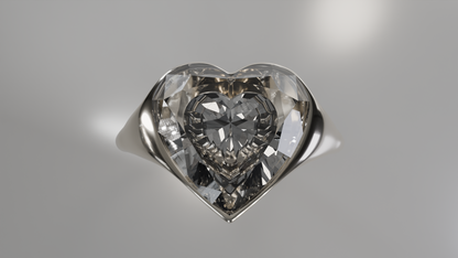 Heart's Desire: Heart-Shaped Diamond Solitaire Ring