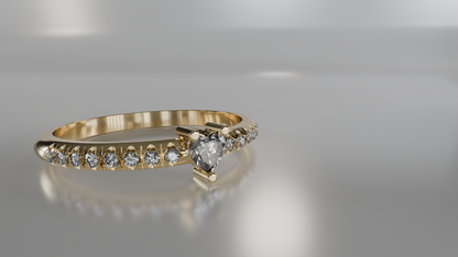Whispers of Love: Diamond Heart Ring