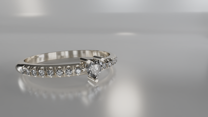 Whispers of Love: Diamond Heart Ring