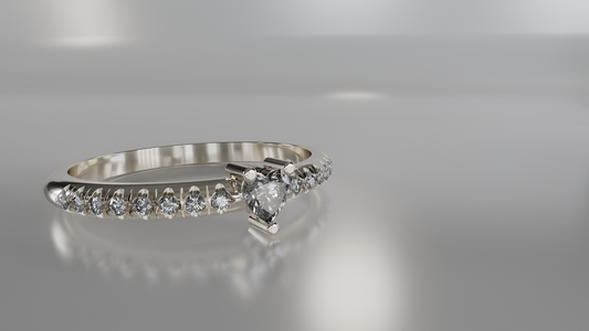 Whispers of Love: Diamond Heart Ring