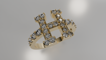Diamond Destiny: Personalized Initial Ring