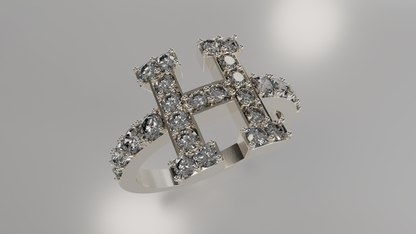Diamond Destiny: Personalized Initial Ring