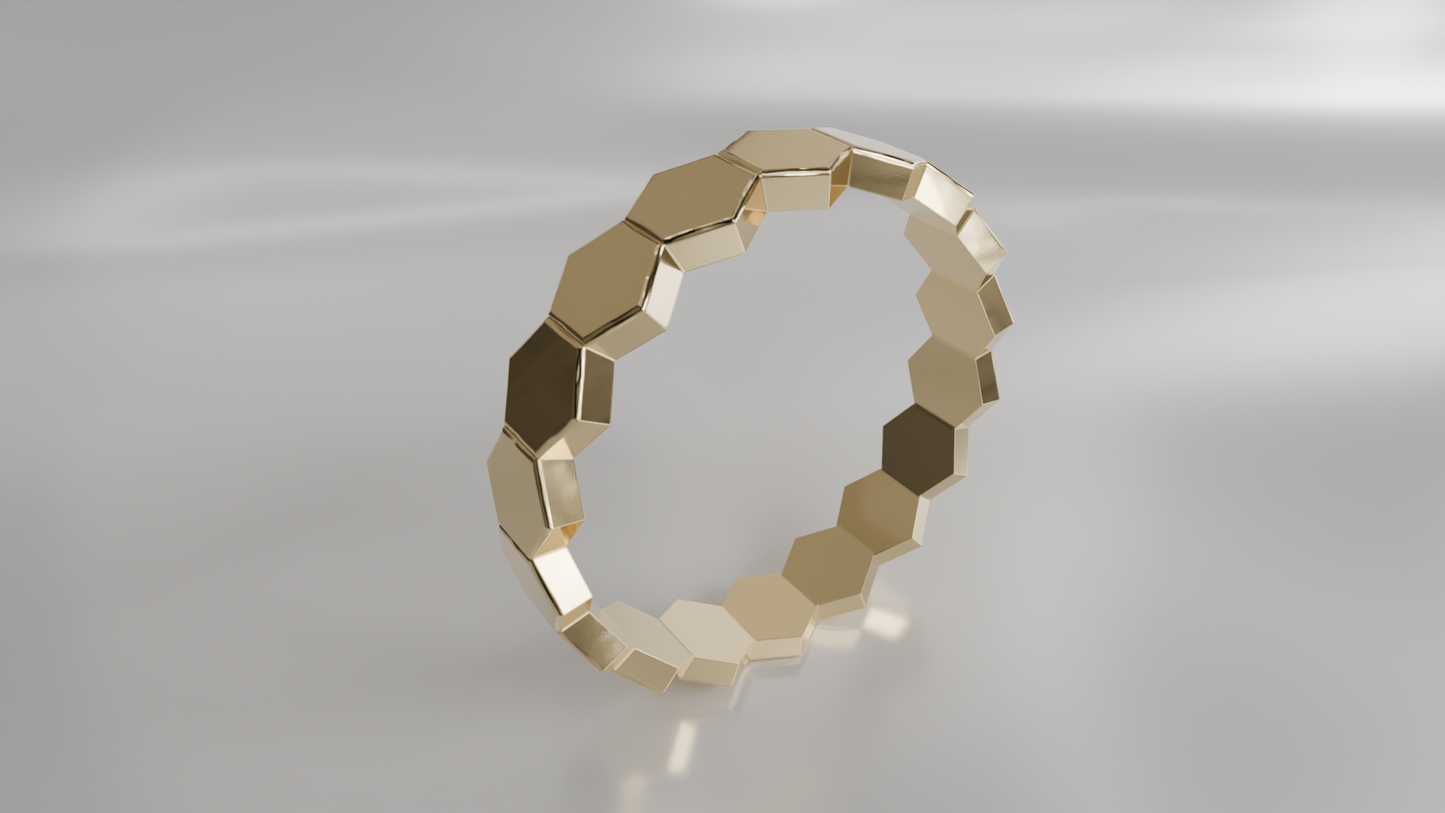 Honeycomb Band Ring