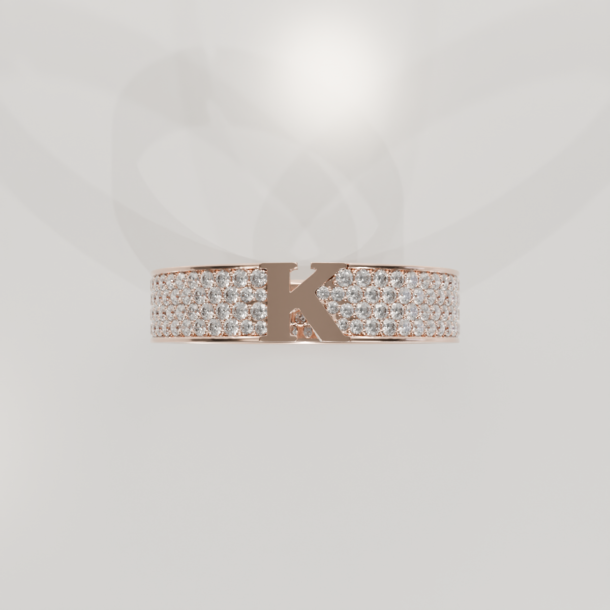 KK Diamond Ring, rose flat