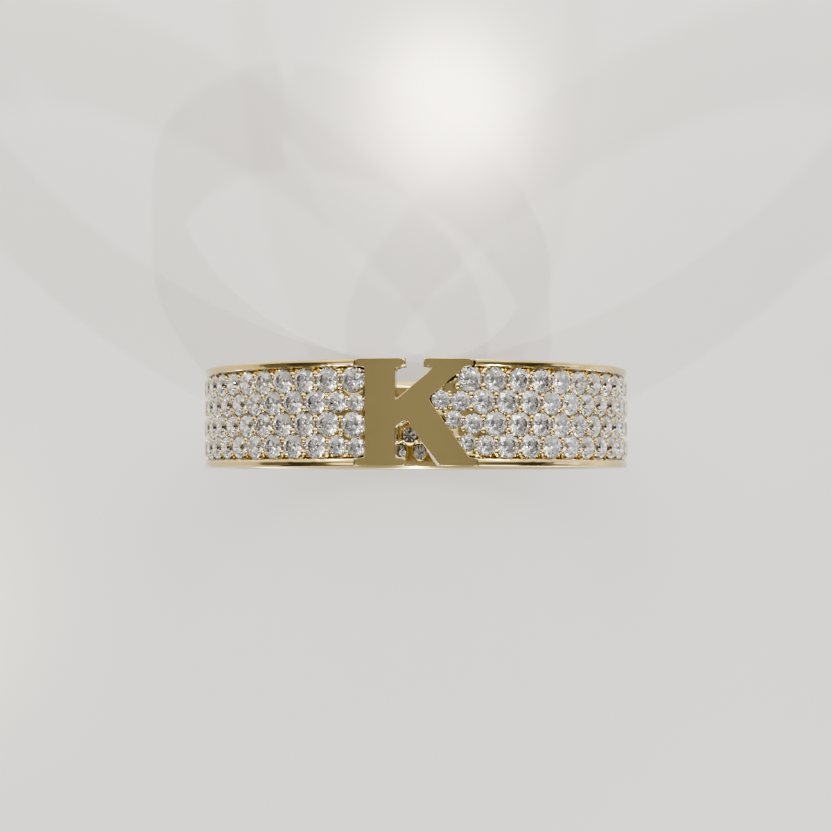 KK Diamond Ring, yellow flat