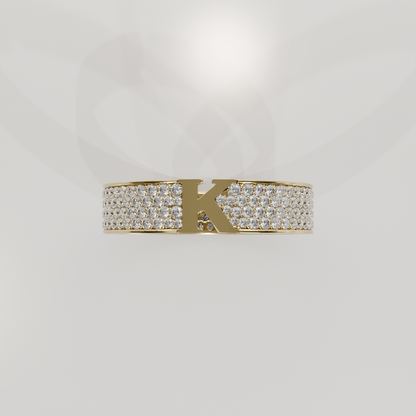 KK Diamond Ring, yellow flat